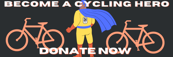 Become a cycling hero! Donate now.